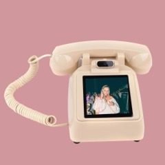 Bej Retro Video Telefon görsel 1
