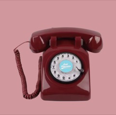 Bordo Klasik Retro Telefon görsel 1