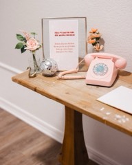 Pembe Klasik Retro Telefon görsel 3