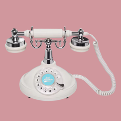 Vintage Beyaz Telefon görsel 1